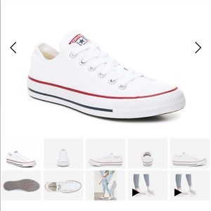 White Canvas Converse Sneakers